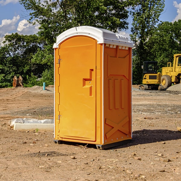 how often are the portable restrooms cleaned and serviced during a rental period in Swift Trail Junction